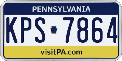 PA license plate KPS7864