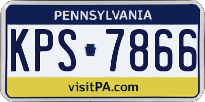 PA license plate KPS7866
