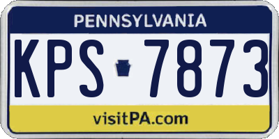 PA license plate KPS7873