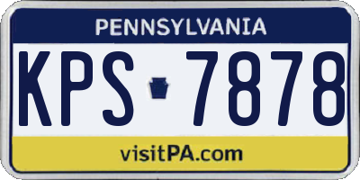 PA license plate KPS7878