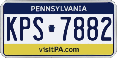 PA license plate KPS7882