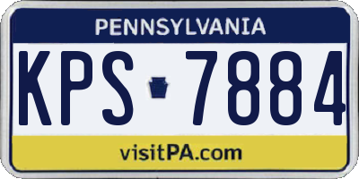 PA license plate KPS7884
