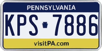 PA license plate KPS7886