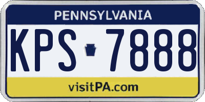 PA license plate KPS7888
