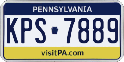 PA license plate KPS7889