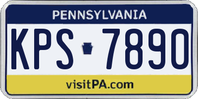 PA license plate KPS7890