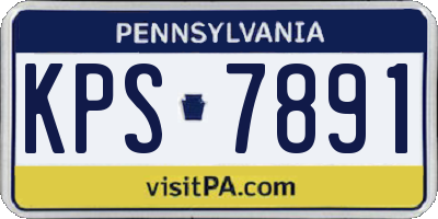 PA license plate KPS7891