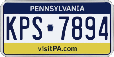 PA license plate KPS7894