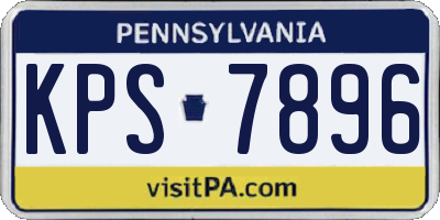 PA license plate KPS7896
