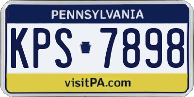 PA license plate KPS7898