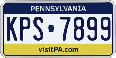 PA license plate KPS7899