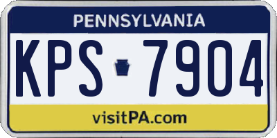 PA license plate KPS7904