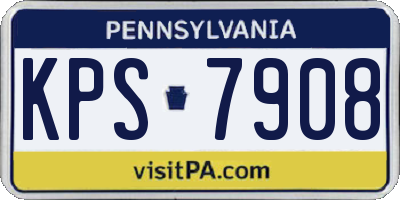 PA license plate KPS7908