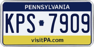 PA license plate KPS7909