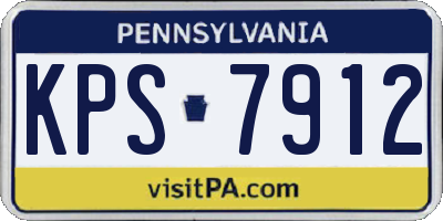 PA license plate KPS7912
