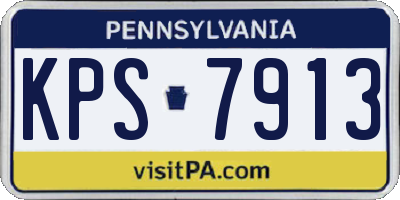 PA license plate KPS7913
