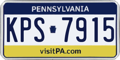 PA license plate KPS7915