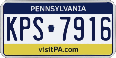 PA license plate KPS7916