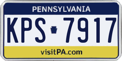 PA license plate KPS7917
