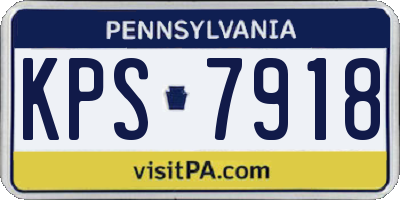 PA license plate KPS7918