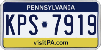 PA license plate KPS7919