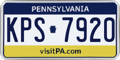PA license plate KPS7920