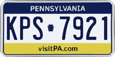 PA license plate KPS7921