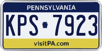 PA license plate KPS7923