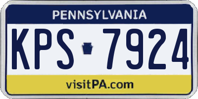 PA license plate KPS7924