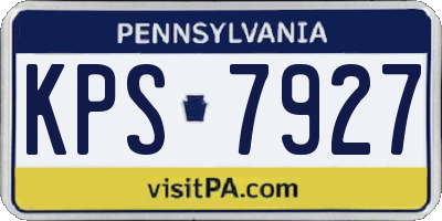 PA license plate KPS7927
