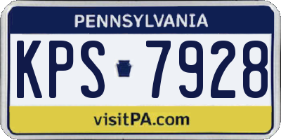PA license plate KPS7928