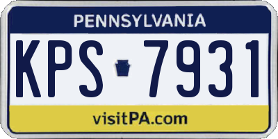 PA license plate KPS7931