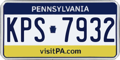 PA license plate KPS7932