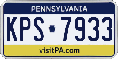 PA license plate KPS7933