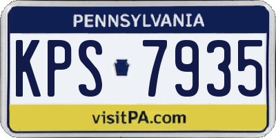 PA license plate KPS7935
