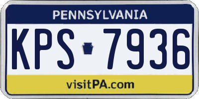 PA license plate KPS7936