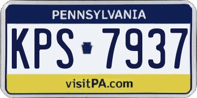 PA license plate KPS7937
