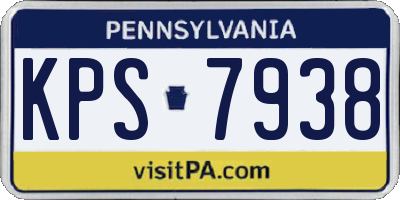 PA license plate KPS7938