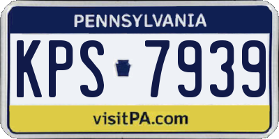 PA license plate KPS7939