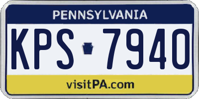 PA license plate KPS7940