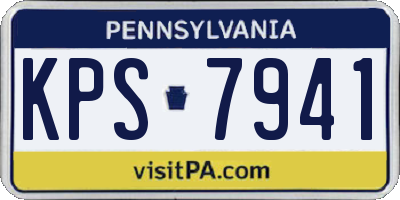 PA license plate KPS7941