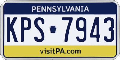 PA license plate KPS7943
