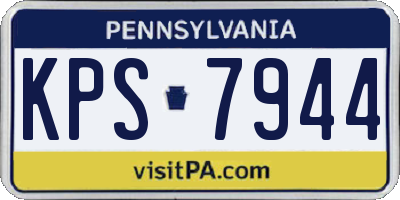 PA license plate KPS7944