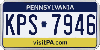 PA license plate KPS7946