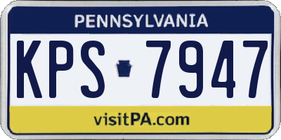 PA license plate KPS7947