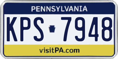 PA license plate KPS7948