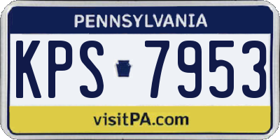 PA license plate KPS7953
