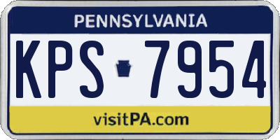 PA license plate KPS7954