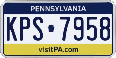 PA license plate KPS7958