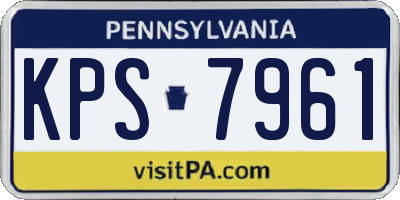 PA license plate KPS7961